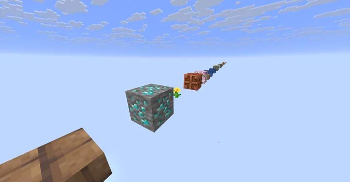 Screenshot of GridBlock in Minecraft